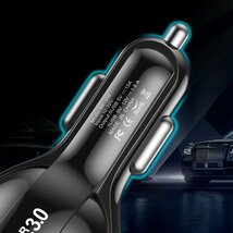 最強15A QC3.0 5ポート 多機能充電 カーチャージャー シガーソケット USB 車載充電器 Quick Charge XZ/XZ2 Galaxy S9/S8 GoPro Hero_画像6