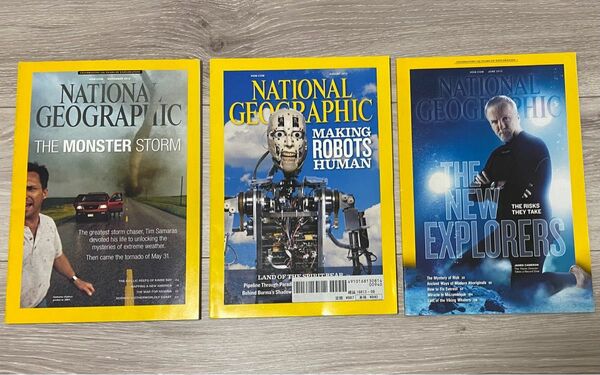 洋書「ナショナルジオグラフィック」(英語版)3冊セット☆英語学習やインテリア、コラージュ作品作りにも◎