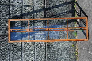 立2　昭和レトロ建具　横長楕円模様装飾　明り取り用　木製　飾り欄間　1270x380x25ミリ