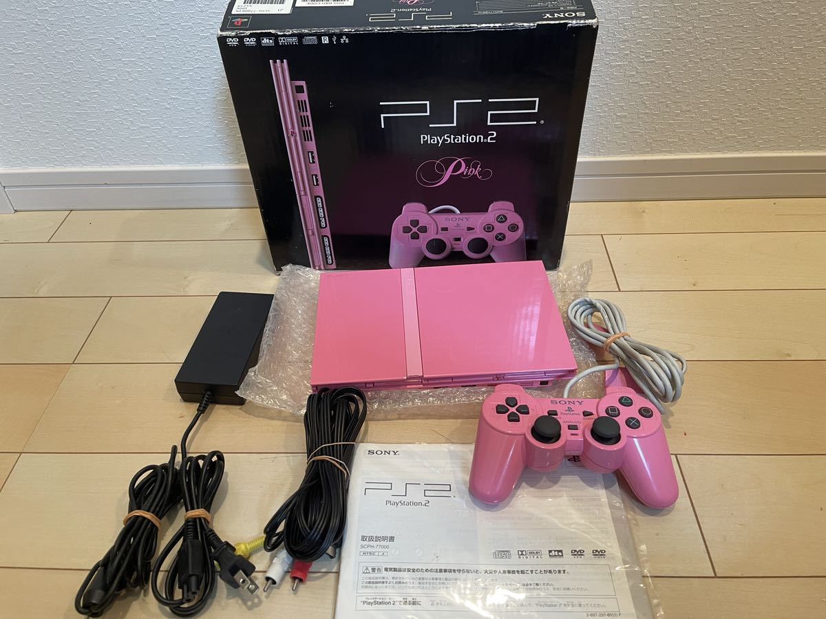 日本最大級 【ps2】PlayStation2 SCPH-77000 ピンク 本体一式 家庭用