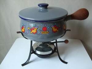 1960s Vintage / Peter Max / FONDUE / POPPY FLOWER /フォンデュ鍋 / ERNEST Sohn CREATIONS ホーロー製　当時物　ピーターマックス