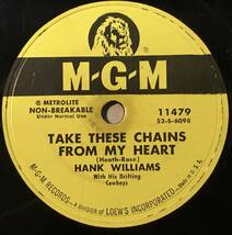 HANK WILLIAMS WITH HIS DRIFTING COWBOYS MGM Ramblin’ Man/ Take Thee Chains From My Heart_画像3