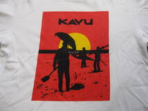 KAVU カブー 半袖Tシャツ ホワイト レディースS 綿100 USED アウトドア キャンプ_画像2