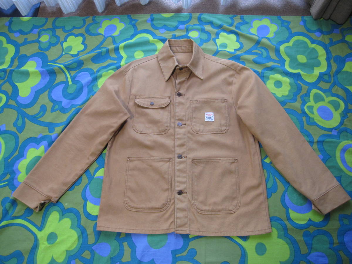 L.C.KING POINTER BRAND CHORE COAT MADE IN USA BROWN DUCK