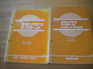 ニッサン　スタンザ、オースター、リベルタ　T１１系　整備書　２冊セット　　　　