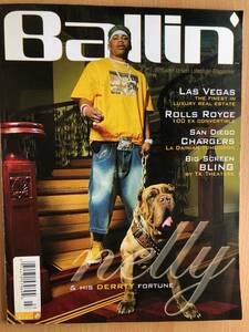 希少　洋書　『 Ballin’ 』　カスタムカー雑誌　セレブレティ　お金持ち　Nelly、LIL WAYANE　　中古