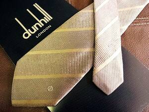 【在庫処分セール】5-7523ｚ◆【ｄunhill】ダンヒル【ｄロゴ入・ストライプ】ネクタイ◆