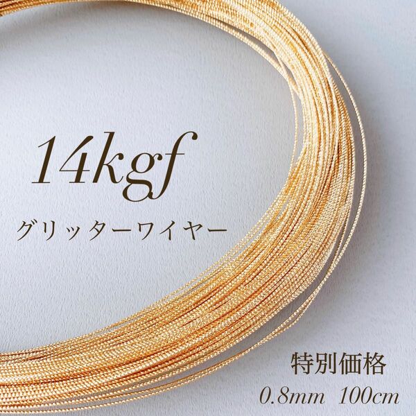 高品質　14kgf スパークルグリッターワイヤーハード 0.8mm 1m