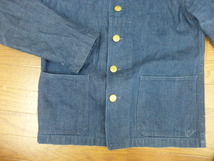  初期　ATLAST&CO ショールカラーカバーオール SAILOR COVERALL Size:38 　USN デッキジャケットBUTCHER PRODUCTS ブッチャープロダクツ_画像6