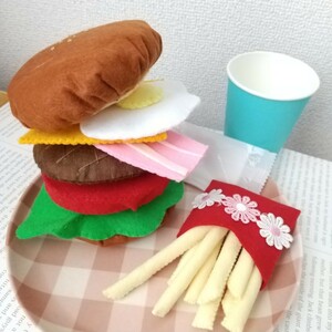  фетр big рукоятка burger картофель комплект шпаклевка . Vans Mac быстрый капот .. было использовано ... игра игрушечный фетр "дочки-матери" 
