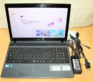 エイサー　acer Aspire AS5733　コアi3　370M　2.4G　LinuxOSインストール済