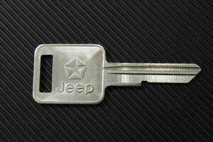 クライスラー JEEP スペアキー 鍵 ブランクキー マスター KEY 純正部品 ジープ文字 1987-1990 CHRYSLER 83506298 MOPAR 絶版 当時物