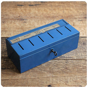 イギリス アンティーク 鍵付き スリフトボックス 貯金箱 THRIFT BOX キャッシュボックス V-241