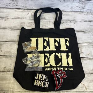 k664 希少 JEFF BECK ジェフ・ベック 2009年　ライブツアー　グッズ　ストラップ　キーホルダー ワッペン　トートバッグ