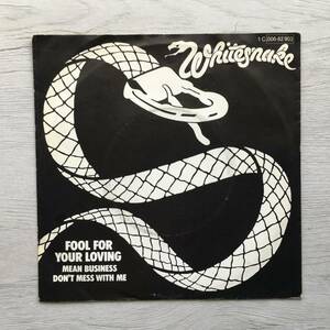 WHITESNAKE FOOL FOR YOUR LOVING UK盤