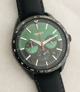 BEAMS コラボ SEIKO WIRED クロノグラフ 黒 グリーン 緑 ウォッチ 稼働品 bpr ビームス セイコー 時計 クォーツ クロノ 好きに も