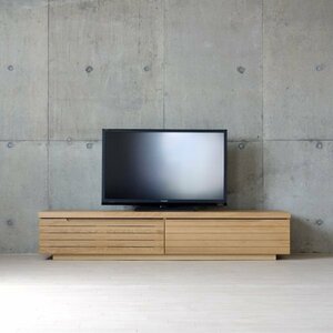 Mono テレビボード 180 テレビ台 ローボード オーク 楢材 ナラ 無垢材 北欧 おしゃれ シンプル ナチュラル 格子