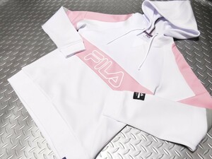 B品★KFA41★春ゴルフ★FILA GOLF★フィラゴルフ★ダンボールニットプルオーバー★L/WT/PK