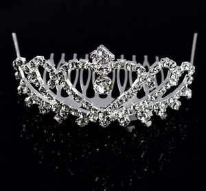  Mini Tiara свадьба свадьба костюмированная игра девочка ребенок балет презентация гребень расческа имеется одним движением установка и снятие новый товар Kirakira стразы 