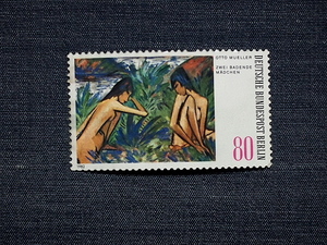 ベルリン切手　絵画１種未使用　オットー・ミュラー画　1982年