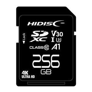 HIDISC super high speed SDXC card 256GB CLASS10 UHS-I Speed class3, A1 correspondence HDSDX256GCL10V30