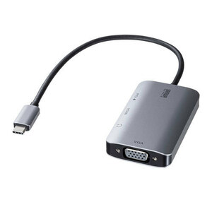 サンワサプライ USB Type C-HDMI/VGA変換アダプタ(4K/30Hz/PD対応) AD-ALCHV02