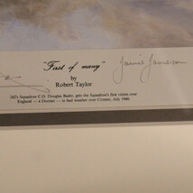 Robert Taylor/ロバートテイラー　「First of many」 リトグラフ　額付き　ハリケーン　ドルニエ17　航空絵画_画像5