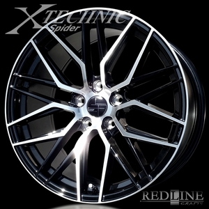 ■ X-TECHNIC Spider ■ (F)18x8.0J+35　(R)18x9.0J+35　5H/PCD114.3 精悍な見た目のスパイダーメッシュホイール4本セット