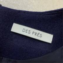 美品 DES PRES デプレ トゥモローランド ウール ワンピース ネイビー レディース 36 S ネイビー 抜群なシルエット_画像8