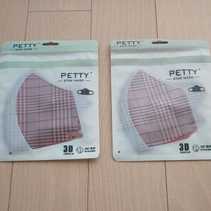 PETTY☆3Dマスク フェイスカバー 立体マスク ピンク 大人用 2枚セット