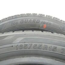 新品タイヤ 165/55R15 スタッドレスタイヤ YOKOHAMA iceGUARD 6 IG60 4本セット スペーシア ウェイク タント ムーヴ 新品 15インチ_画像5