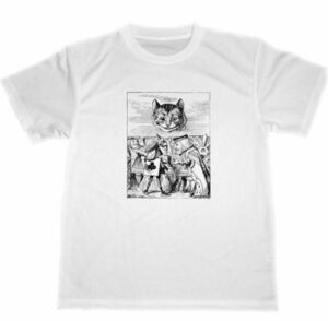 不思議の国のアリス　ドライ　Tシャツ　テニエル　イラスト　猫　トランプ　グッズ