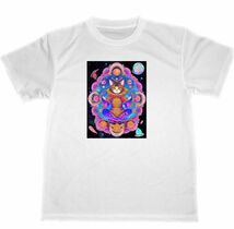 ドライ　Tシャツ　猫　曼陀羅　10　曼荼羅　ネコ　マンダラ　開運　ヒーリング　金運　アップ　グッズ CAT ART TSHIRTS　TATTOO　刺青_画像1