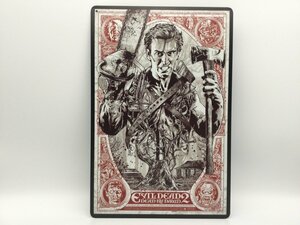 送料無料 映画 死霊のはらわた2 ポスター 白 金属製 メタルサインプレート サムライミ ブルースキャンベル スプラッタームービー