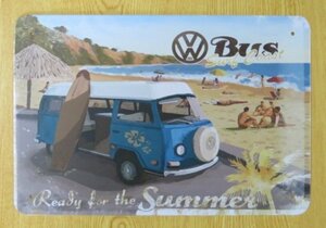 送料無料 ワーゲン タイプ2 Bus Surf Coast 金属製 メタルサインプレート フォルクスワーゲン VOLKSWAGEN TYPE2 コンビ COMBI