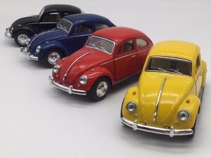 1/32 クラシックビンテージルック ビートル お得な4色コンプリートセット ミニカー フォルクスワーゲン　赤黄青黒 クラシックカー 外車