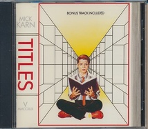 CD●ミック・カーン　MICK KARN TITLE 輸入盤 CAROL 1675-2_画像1