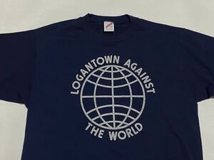 80's JERZEES LOGANTOWN AGAINST THE WORLD プリントTシャツ Lサイズ USA製 ビンテージ古着 80年代 90's vintage