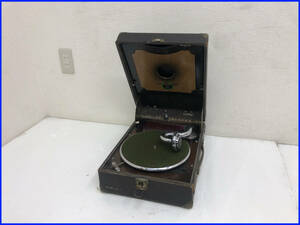  junk Showa Retro PEACE piece portable gramophone that time thing antique Vintage 