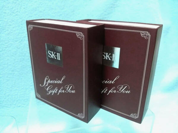 SK-II空き箱ギフトボックス 2個セット //マグネット小物入れディスプレイ装飾アクセサリーケース空箱フェイシャルトリートメントエッセンス