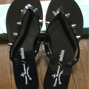 Vivienne Westwood Anglomania + Melissa Harmonic スタッズトングサンダル22cm