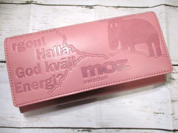 新品 財布 レディース 長財布 かぶせ 束入れ モズ moz ブランド 本革 可愛いパステルカラーデザイン ピンク