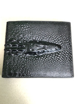 新品 二つ折り財布 クロコダイル柄 PUレザー 黒 ブラック ワニ ウォレット メンズ レディース カード入れ 札入れ_画像4