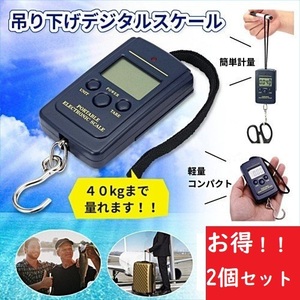 新品　送料無料　大人気　お得な2個セット　デジタルスケール　吊り下げ秤 フィッシングスケール 軽量 吊りはかり 吊り下げ式