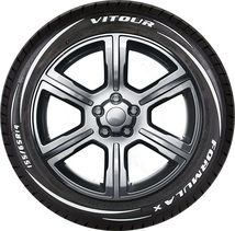 VITOUR FORMULA X RWL-WSW 155/65R13 73T 1本 夏タイヤ サマータイヤ レイズドホワイトレター ヴィツァー フォーミュラX_画像2