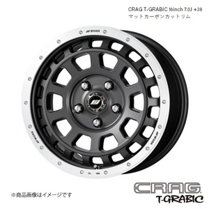 ワーク クラッグ ティーグラビック 16インチ 5穴 5H 114.3 7.0J +38 オフ系 ホイール 1本 マットカーボンカットリム CRAG T-GRABIC WORK