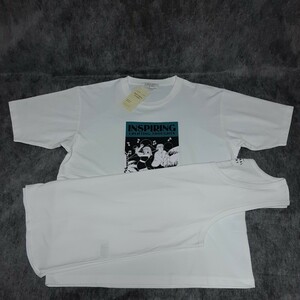 【訳あり品】Tシャツ+タンクトップ LL (ホワイト)