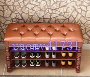 [81SHOP] popular beautiful goods * high quality * shoe rack shoes luxurious real tree home use 3 floor small of the back .. shoes boxed . entranceway storage 