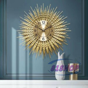 「81SHOP」人気推薦★豪華 極美品 ゴールド　デザイン　壁飾り　壁掛け時計　静音　電池式　家庭用　装飾