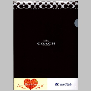 クリアホルダー クリアファイル コーチ・ジャパン COACH かんぽ生命 A4用紙用 3枚セット 未使用 未開封 非売品